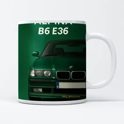 Alpina B6 E36 Green Minimal Car Art
