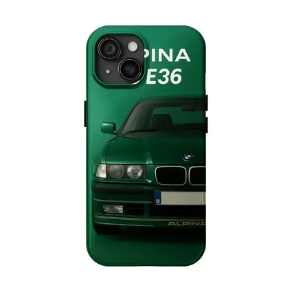 Alpina B6 E36 Green Minimal Car Art