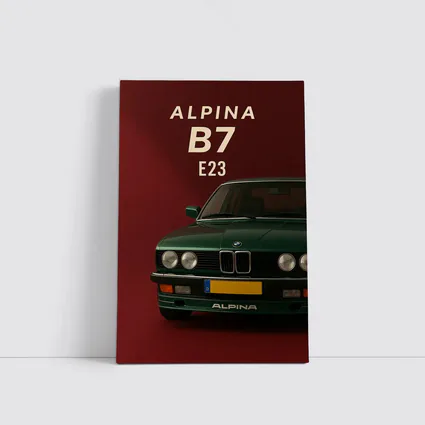 Alpina B7 E23 Green Dark Red Background