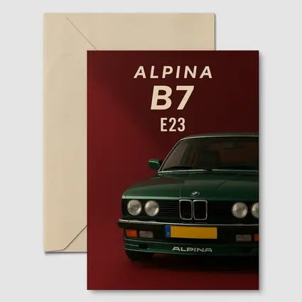 Alpina B7 E23 Green Dark Red Background