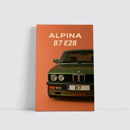 Alpina B7 E28 Green on Orange Background