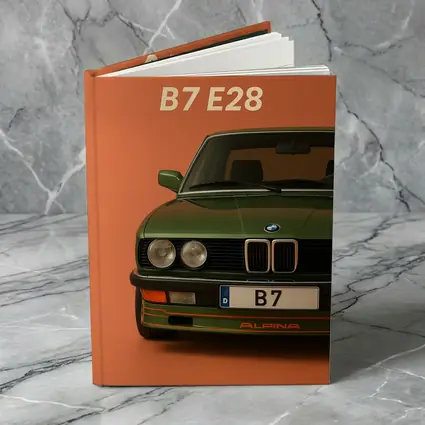 Alpina B7 E28 Green on Orange Background