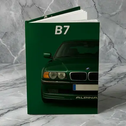 BMW Alpina B7 Green Minimal Car Art