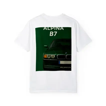 BMW Alpina B7 Green Minimal Car Art