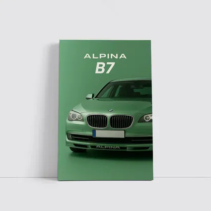 Alpina B7 BMW Green Minimal Car Art