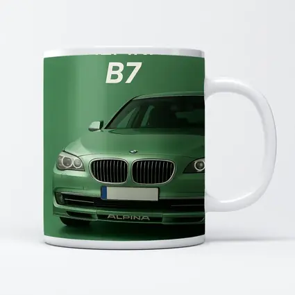 Alpina B7 BMW Green Minimal Car Art