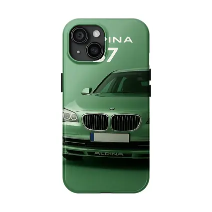 Alpina B7 BMW Green Minimal Car Art