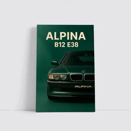 Alpina B12 E38 Dark Green Wall Art