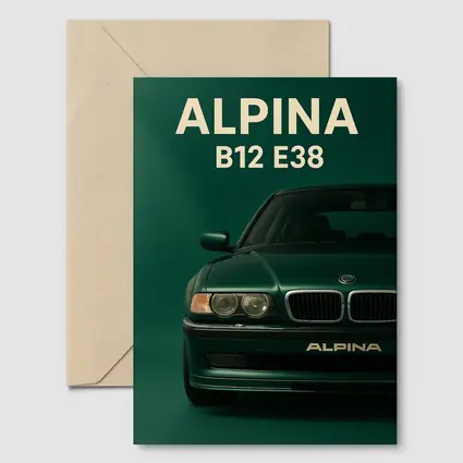 Alpina B12 E38 Dark Green Wall Art