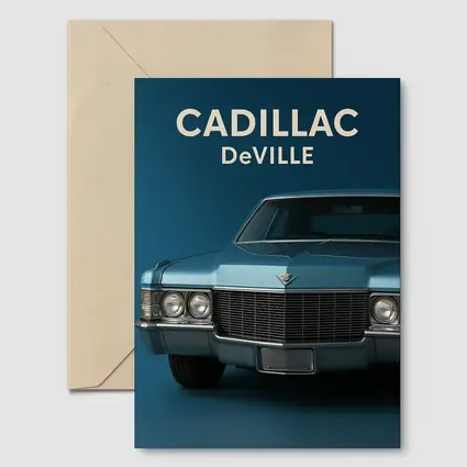 Cadillac DeVille Classic Blue Studio Shot