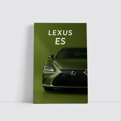 Lexus ES Green Car Front View