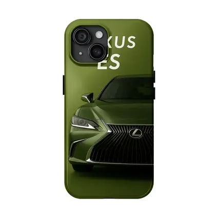 Lexus ES Green Car Front View