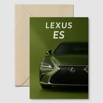 Lexus ES Green Car Front View