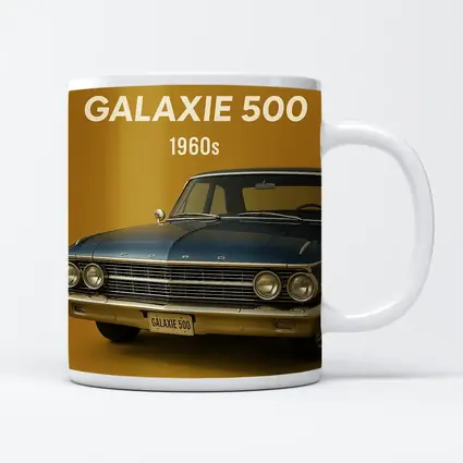 Ford Galaxie 500 Classic Car Gold Background