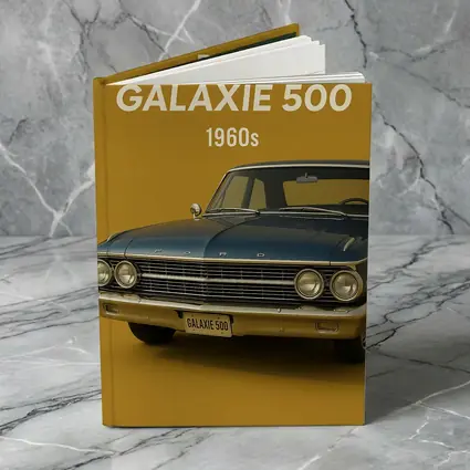 Ford Galaxie 500 Classic Car Gold Background