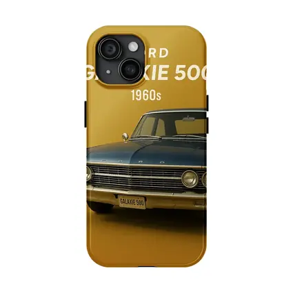 Ford Galaxie 500 Classic Car Gold Background