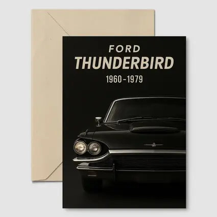 Ford Thunderbird Classic Car Dark Background