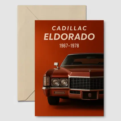 Cadillac Eldorado Classic Car Red Background