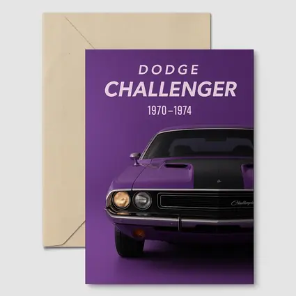 Dodge Challenger Classic Muscle Car Purple