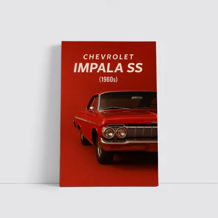 Chevrolet Impala SS Classic Red Car Art