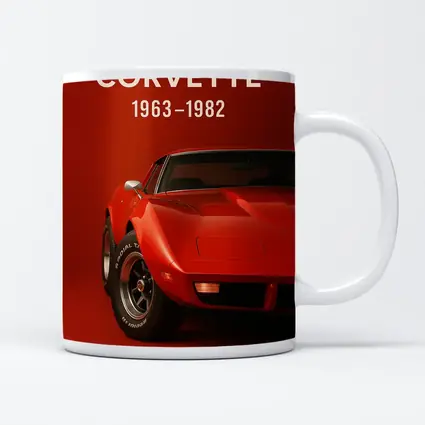 Chevrolet Corvette Classic Red Muscle Car Art