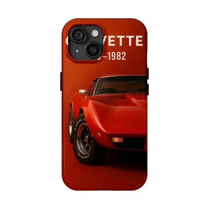 Chevrolet Corvette Classic Red Muscle Car Art