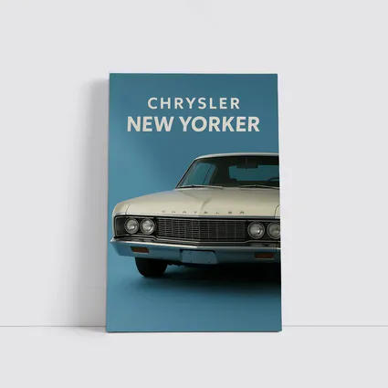 Chrysler New Yorker Classic Car Blue Background