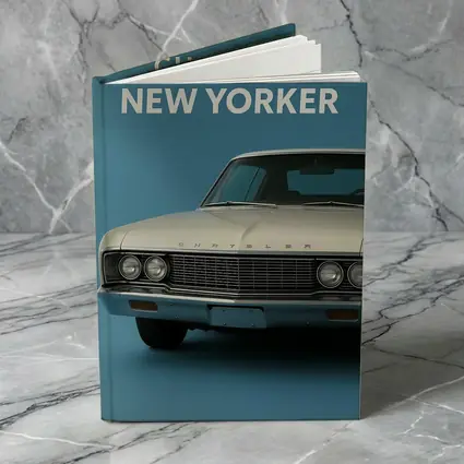 Chrysler New Yorker Classic Car Blue Background