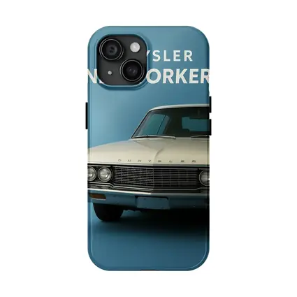 Chrysler New Yorker Classic Car Blue Background