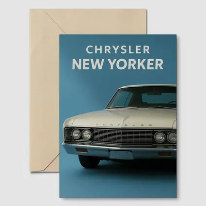 Chrysler New Yorker Classic Car Blue Background