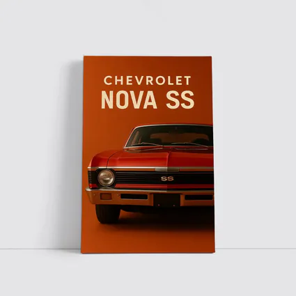 Chevrolet Nova SS Red Muscle Car Art