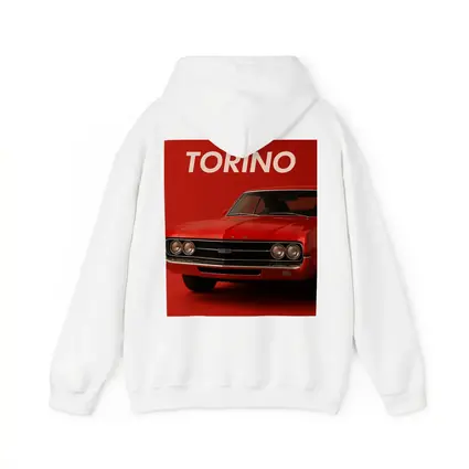 Ford Torino Classic Muscle Car Red Background