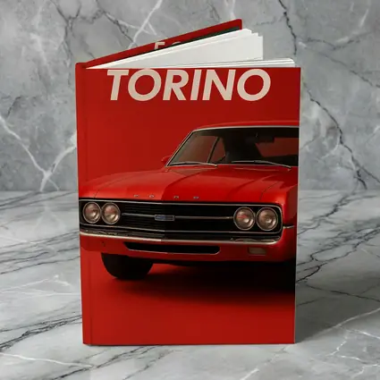 Ford Torino Classic Muscle Car Red Background