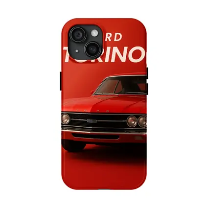 Ford Torino Classic Muscle Car Red Background