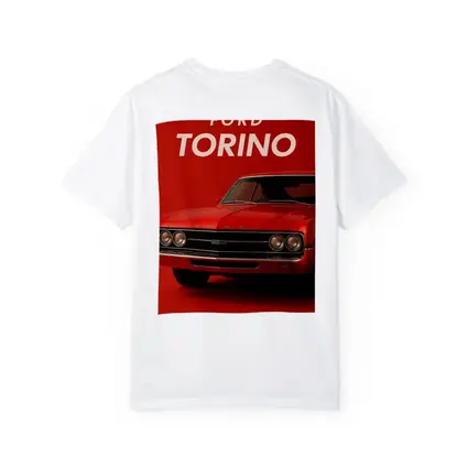Ford Torino Classic Muscle Car Red Background