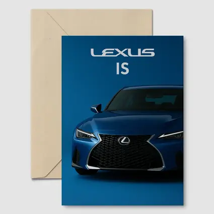 Lexus IS Blue Studio Front View