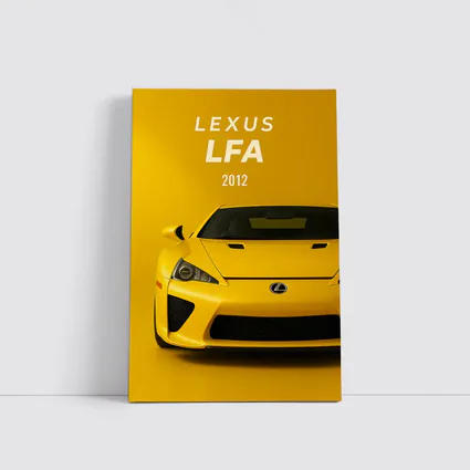 Lexus LFA Yellow Supercar Front View