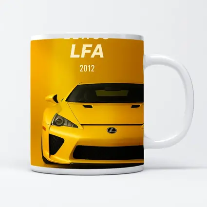 Lexus LFA Yellow Supercar Front View