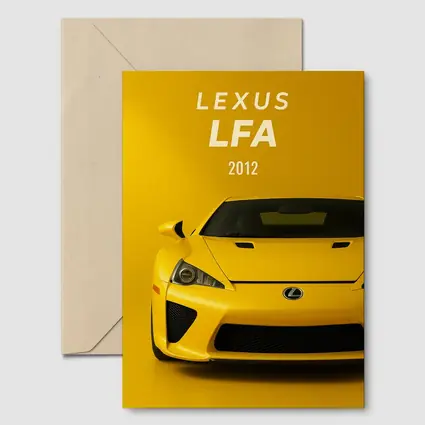 Lexus LFA Yellow Supercar Front View