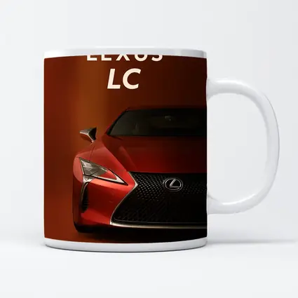 Lexus LC Red Sports Car Front View