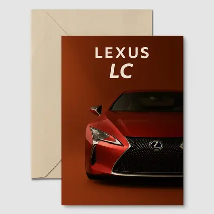 Lexus LC Red Sports Car Front View