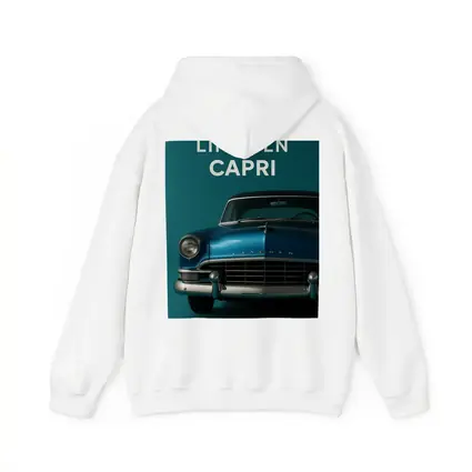 Lincoln Capri Classic Car Teal Background