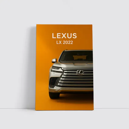 Lexus LX Front View Orange Background