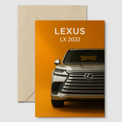 Lexus LX Front View Orange Background