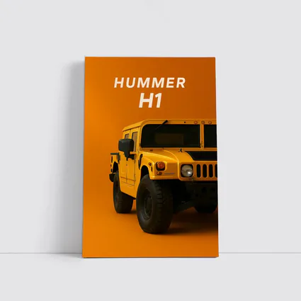 Hummer H1 Yellow Orange Bold Background