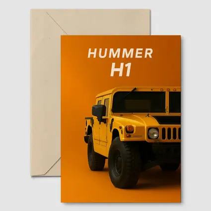 Hummer H1 Yellow Orange Bold Background