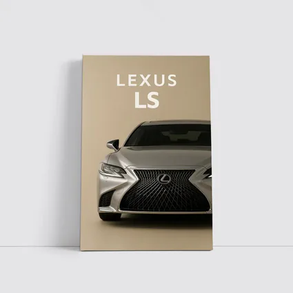 Lexus LS Luxury Sedan Beige Background