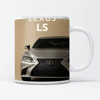 Lexus LS Luxury Sedan Beige Background