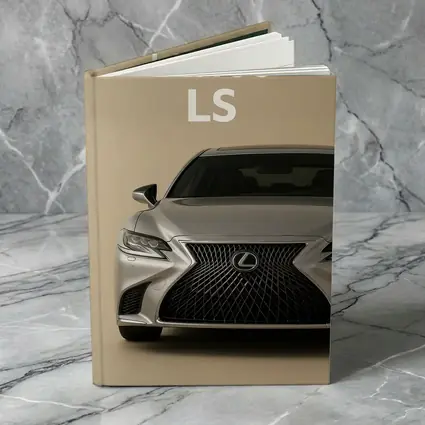 Lexus LS Luxury Sedan Beige Background