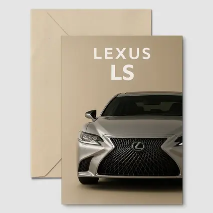 Lexus LS Luxury Sedan Beige Background